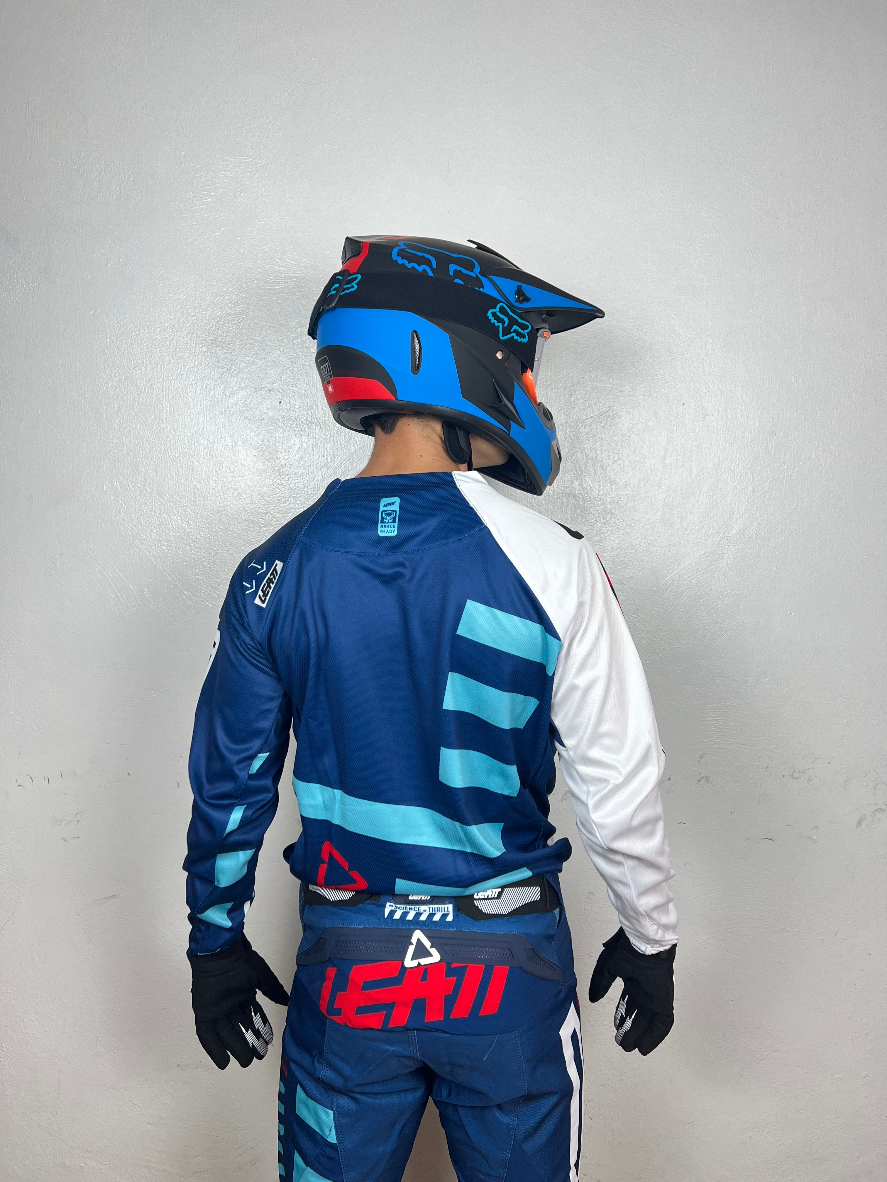 Traje Leatt Azul y Rojo