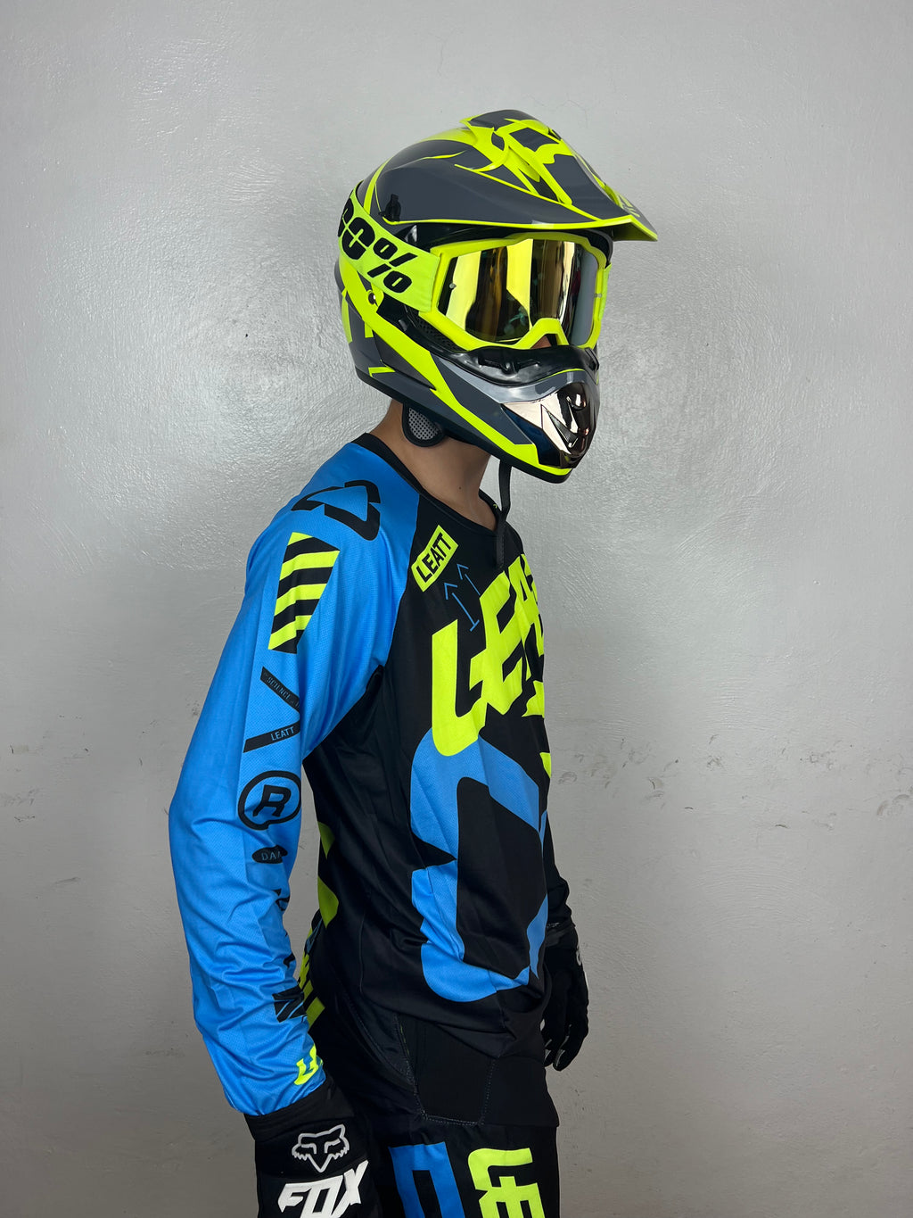 Traje Leatt Azul y Amarillo