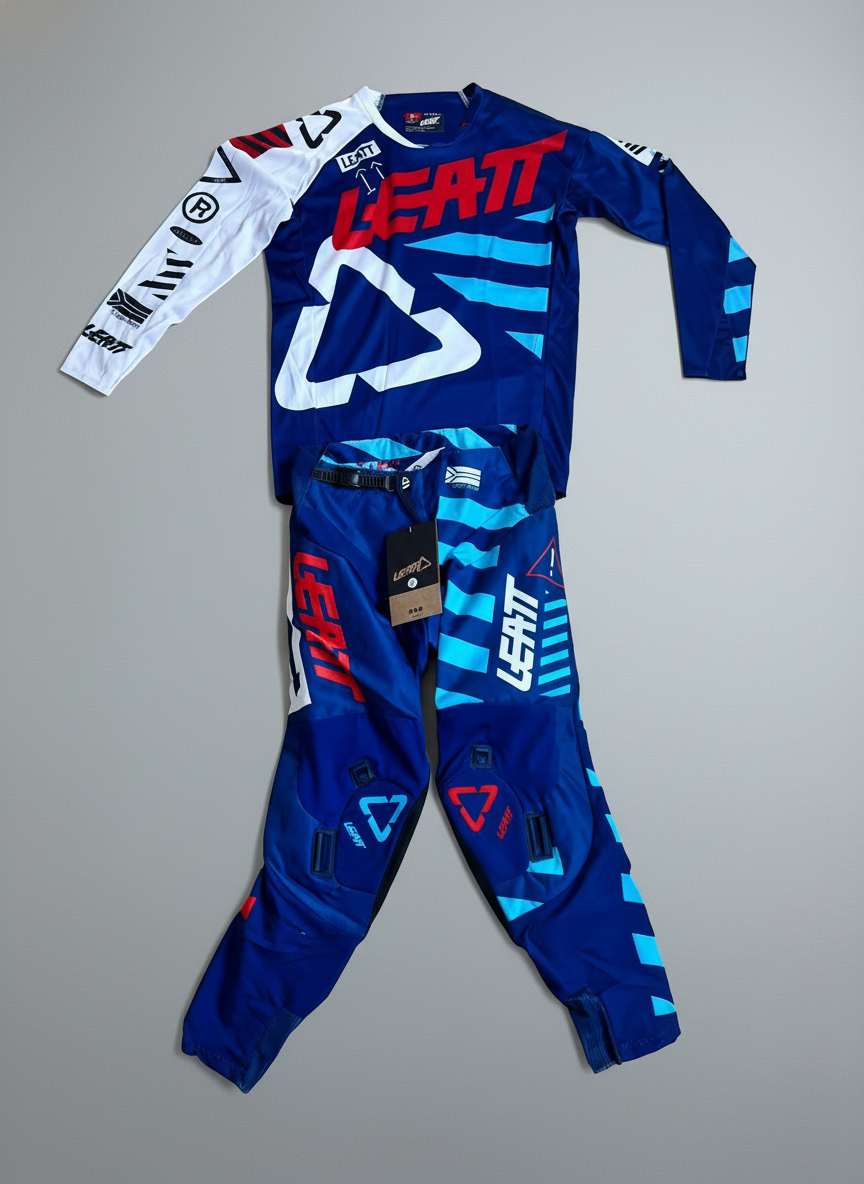 Traje Leatt Azul y Rojo